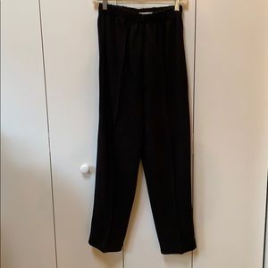 San Remo black knit elastic waist pants